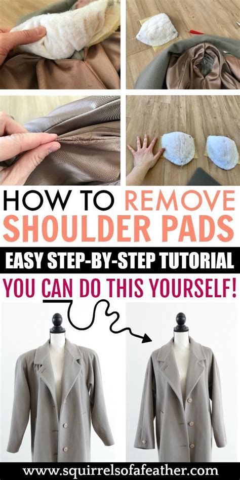 how to remove shoulder pads.